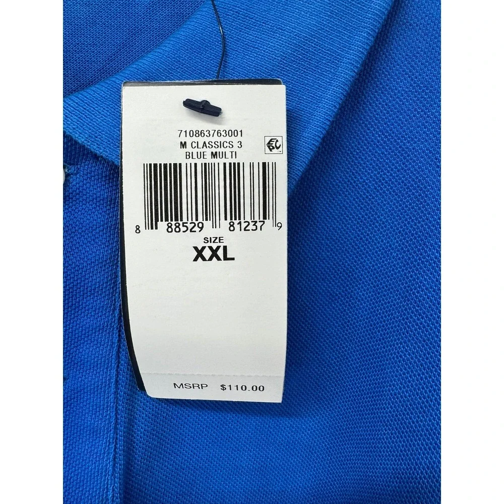 Polo Ralph Lauren Polo Shirt Men's Classic Fit Size XXL Blue Tie‎ Dye Green Logo